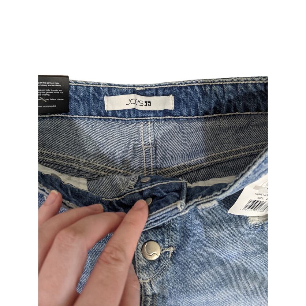 NWT Joe's Jeans High Rise Button Fly Distressed Denim Shorts Size 23 - Picture 7 of 9